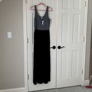 Black and grey maxi dress